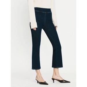 FRAME The Jetset Crop Mini Boot in Keller Dark Blue Size 25-29